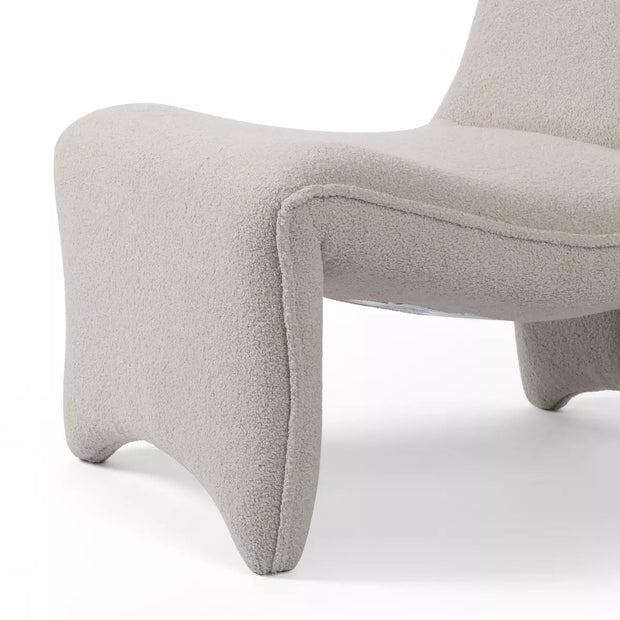 Four Hands Bridgette Chair ~ Cardiff Taupe Shearling Upholstered Performance Fabric