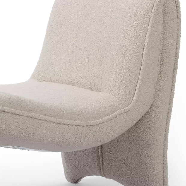 Four Hands Bridgette Chair ~ Cardiff Taupe Shearling Upholstered Performance Fabric