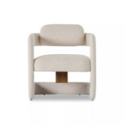 Four Hands Bronte Modern Accent Chair ~ Knoll Natural Upholstered Performance Fabric