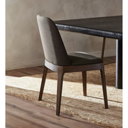 Four Hands Bryce Armless Dining Chair ~ Bilton Olive Upholstered Performance Fabric
