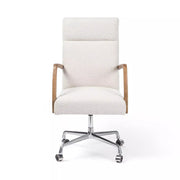 Four Hands Bryson Desk Chair With Casters ~ Knoll Natural Upholstered Performance Fabric