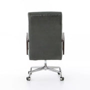 Four Hands Bryson Desk Chair With Casters  ~ Chaps Ebony Upholstered Leather