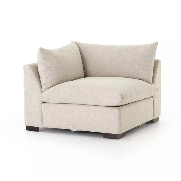 Four Hands Grant Sectional Corner Piece ~ Ashby Oatmeal Upholstered Performance Fabric