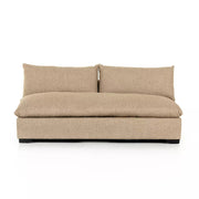 Four Hands Grant Sectional Armless Sofa 74” ~ Heron Sand Upholstered Fabric