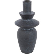 Surya Yagya Collection Modern Brushed Matte Black Ceramic Vase YAG-004