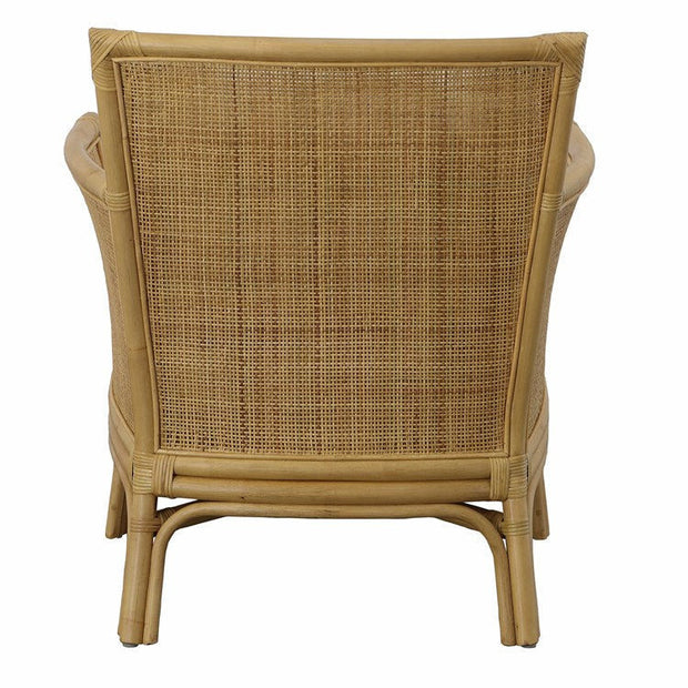 Uttermost Pacific White Performance Fabric Cane Armchair