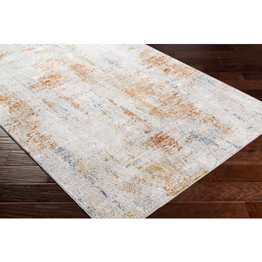 Surya Rugs Carmel Collection Off White, Gray, Light Gray, Mustard, Brick, Red, Brown & Blue Area Rug CRL-2302