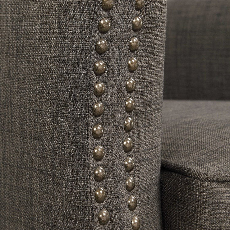 Uttermost Darick Charcoal Gray Linen Modern Club Chair