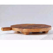 etúHOME Classic Oversized Round Footed Reclaimed Wood Serving Board