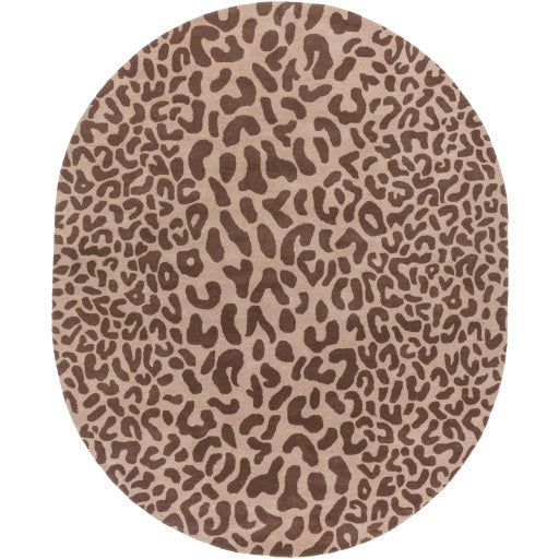 Surya Rugs Athena Collection Dark Brown & Brown Leopard Animal Print Area Rug ATH-5000