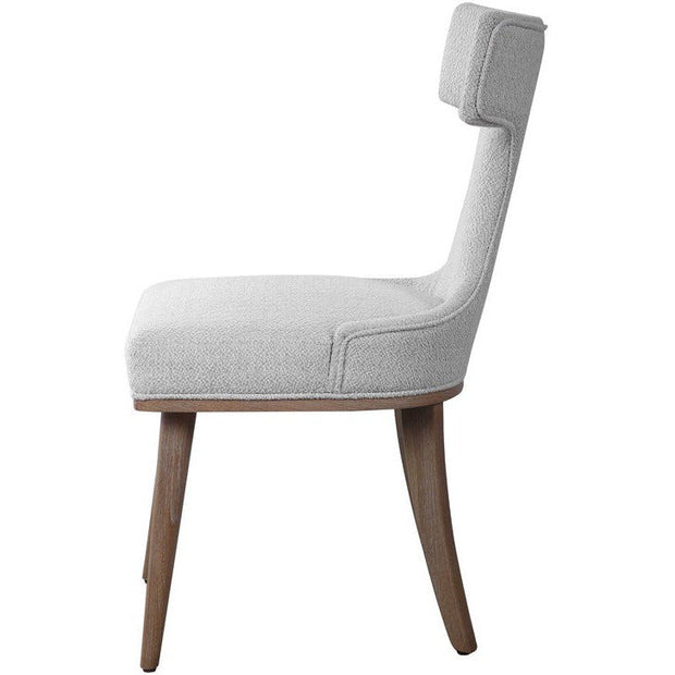 Uttermost Klismos White Performance Fabric Modern Dining Chairs Set of 2