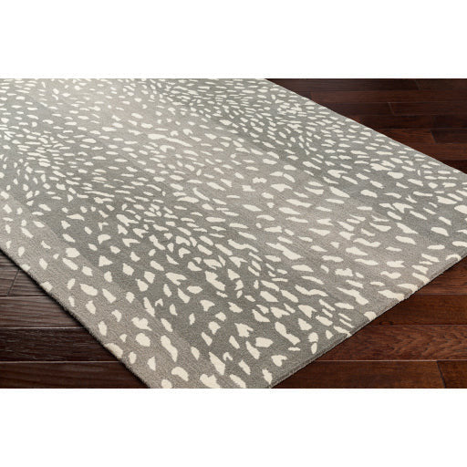 Surya Rugs Athena Collection Gray, Light Gray & Cream Animal Print Area Rug ATH-5163