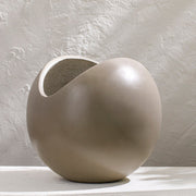 Surya Seastone Collection Modern Brushed Matte Gray Concrete Outdoor Vase SST-012