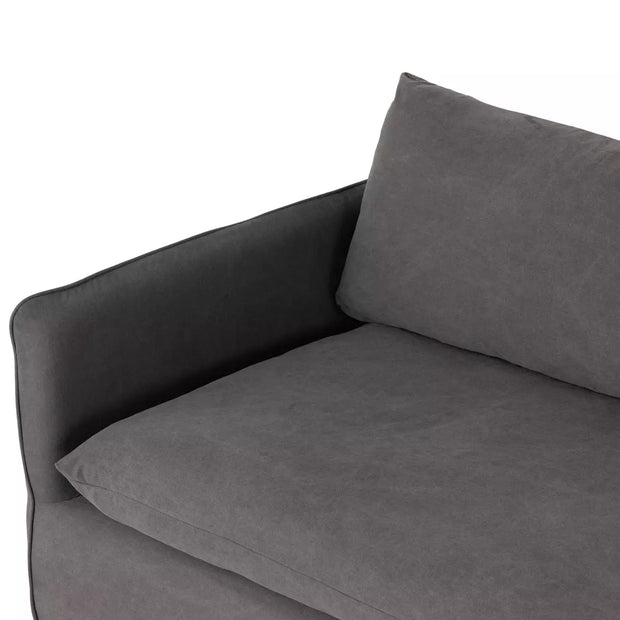 Four Hands Capella Slipcovered Sofa ~ Bergamo Charcoal Cotton Linen Blend Slipcover