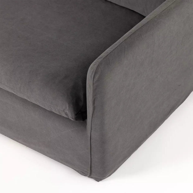 Four Hands Capella Slipcovered Sofa ~ Bergamo Charcoal Cotton Linen Blend Slipcover