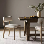 Four Hands Cardell Dining Chair ~ Essence Natural Upholstered Fabric