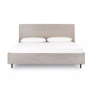 Four Hands Carly Storage Bed ~ Grey Wash Acacia Wood King Size Bed