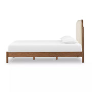 Four Hands Caroline Bed ~ Kerbey Ivory Performance Fabric Headboard King Sized Bed