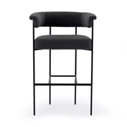 Four Hands Carrie Bar Stool ~ Boucle Slate Upholstered Performance Fabric