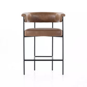 Four Hands Carrie Counter Stool ~ Chaps Saddle Upholstered Leather