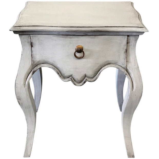 Casa Bonita Peruvian Hand-Painted Carved Wood Marqueza Nightstand