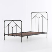 Four Hands Casey Iron Bed ~ Sandblasted Vintage Black Twin Size Bed