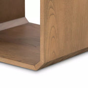 Four Hands Caspian Nightstand ~ Natural Ash Finish With Brass Hardware