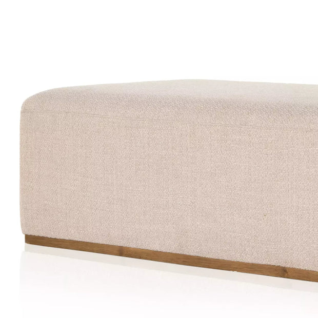 Four Hands Clive Large Ottoman ~  Gibson Taupe Upholstered Performance Fabric