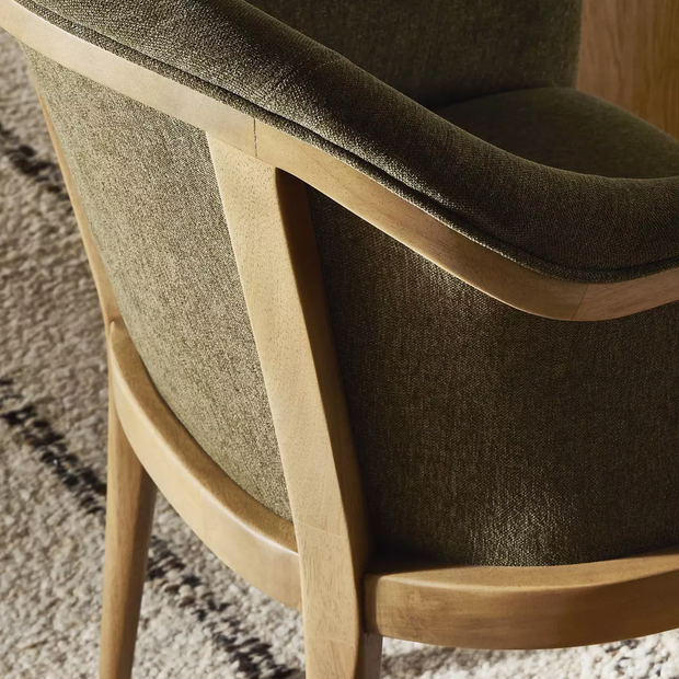 Four Hands Colston Dining Chair ~ Sutton Olive Upholstered Performance Fabric