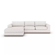 Four Hands Colt 2-Piece Left Sectional ~ Merino Cotton Upholstered Performance Fabric With Plinth Base