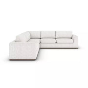 Four Hands Colt 3-Piece Sectional ~ Merino Cotton Upholstered Performance Fabric With Plinth Base