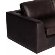 Four Hands Colt 4-Piece Right Chaise Sectional ~ Heirloom Cigar Upholstered Leather With Plinth Base