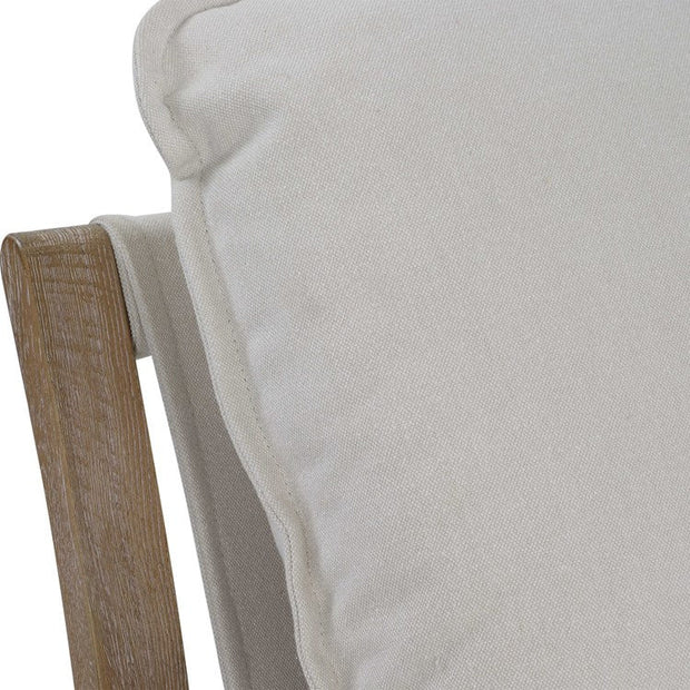 Uttermost Melora Natural Linen Sling Seat Modern Accent Chair