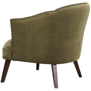 Uttermost Conroy Olive Green Velvet Barrel Back Accent Chair