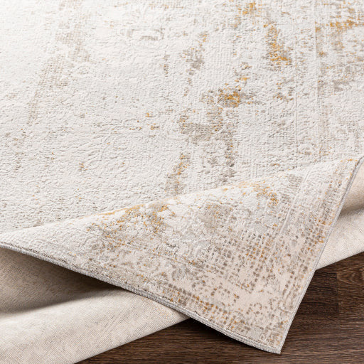 Surya Rugs Carmel Collection Light Gray, Off White, Gray, Mustard & Brown Area Rug CRL-2305