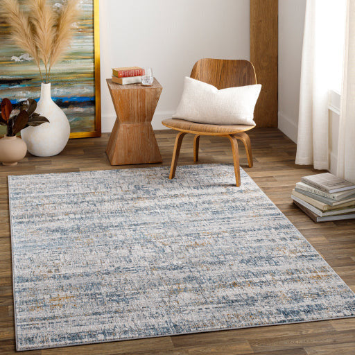 Surya Rugs Carmel Collection Light Gray, Off White, Gray, Mustard, Brown & Dark Blue Area Rug CRL-2309