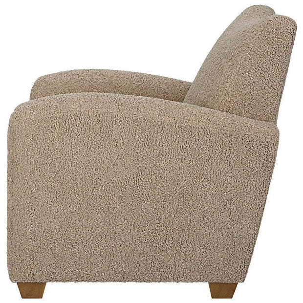 Uttermost Teddy Latte Faux Shearling Accent Chair