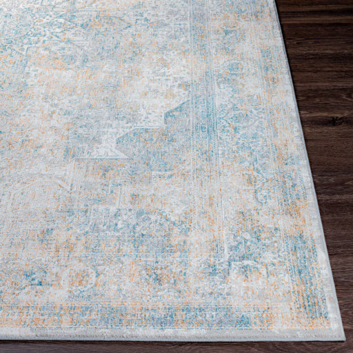 Surya Rugs Carmel Collection Taupe, Blue, Dark Blue, Light Gray, Off White, Mustard & Brown Area Rug CRL-2312