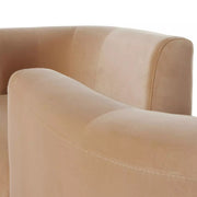 Four Hands Deandra Tete a Tete Chaise ~ Surrey Camel Upholstered Performance Fabric