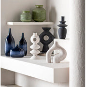 Surya Sparta Collection Modern Set of 3 Blue Ceramic Vases SPA-001