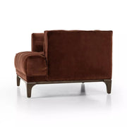 Four Hands Dylan Tufted Accent Chair ~  Surrey Auburn Upholstered Velvet Fabric