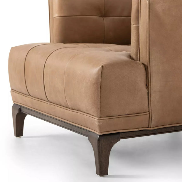 Four Hands Dylan Tufted Accent Chair ~ Palermo Drift Top Grain Leather