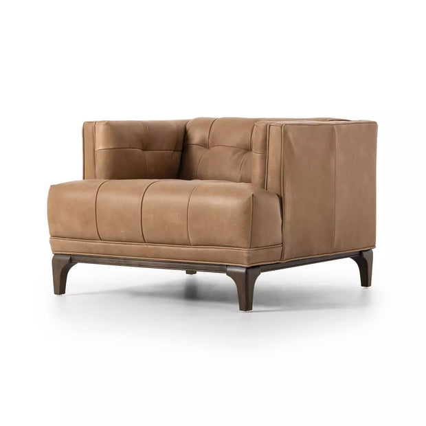 Four Hands Dylan Tufted Accent Chair ~ Palermo Drift Top Grain Leather