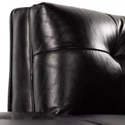 Four Hands Dylan Tufted Chaise Lounge ~ Rider Black Top Grain Leather