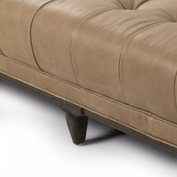 Four Hands Dylan Tufted Sofa 91” ~ Palermo Drift Top Grain Leather