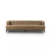 Four Hands Dylan Tufted Sofa 91” ~ Palermo Drift Top Grain Leather