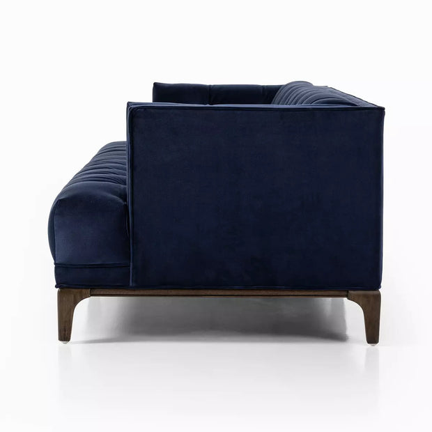 Four Hands Dylan Tufted Sofa 91” ~ Sapphire Navy Upholstered Velvet Fabric