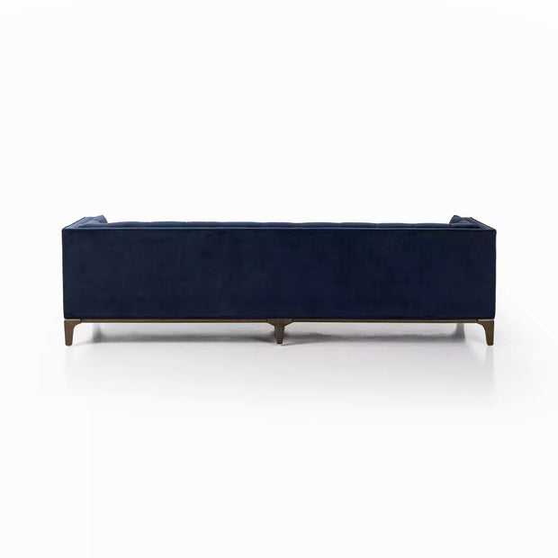 Four Hands Dylan Tufted Sofa 91” ~ Sapphire Navy Upholstered Velvet Fabric