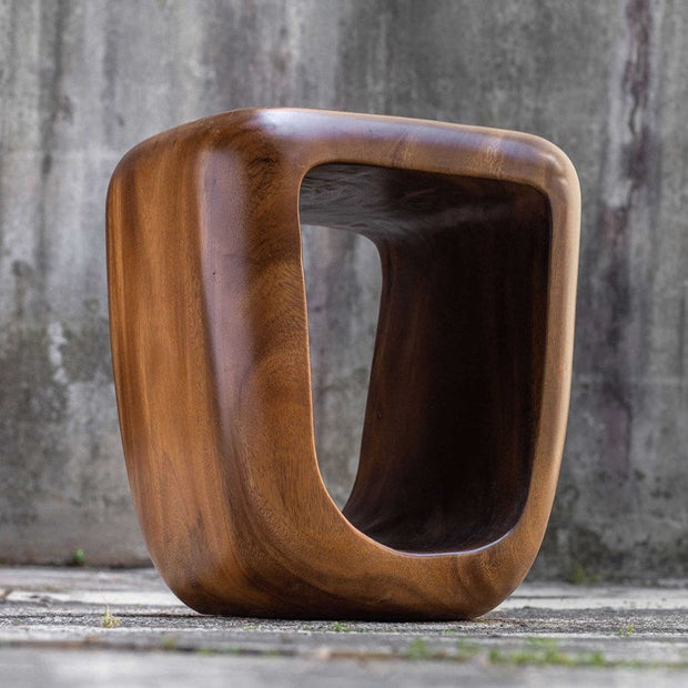 Uttermost Loophole Natural Wash Suar Wood Accent Stool