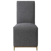 Uttermost Gerard Charcoal Gray Fabric Armless Accent Chairs Set of 2
